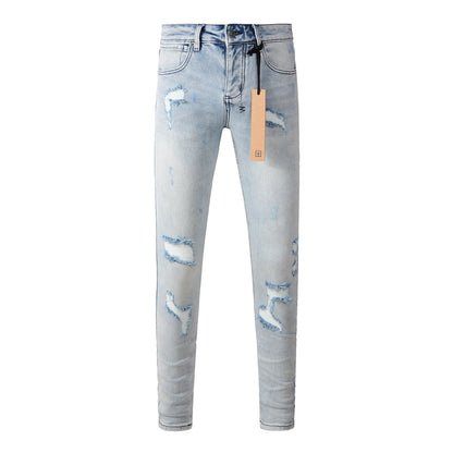 Light Blue Jeans with Simple and Clean Cut 3001