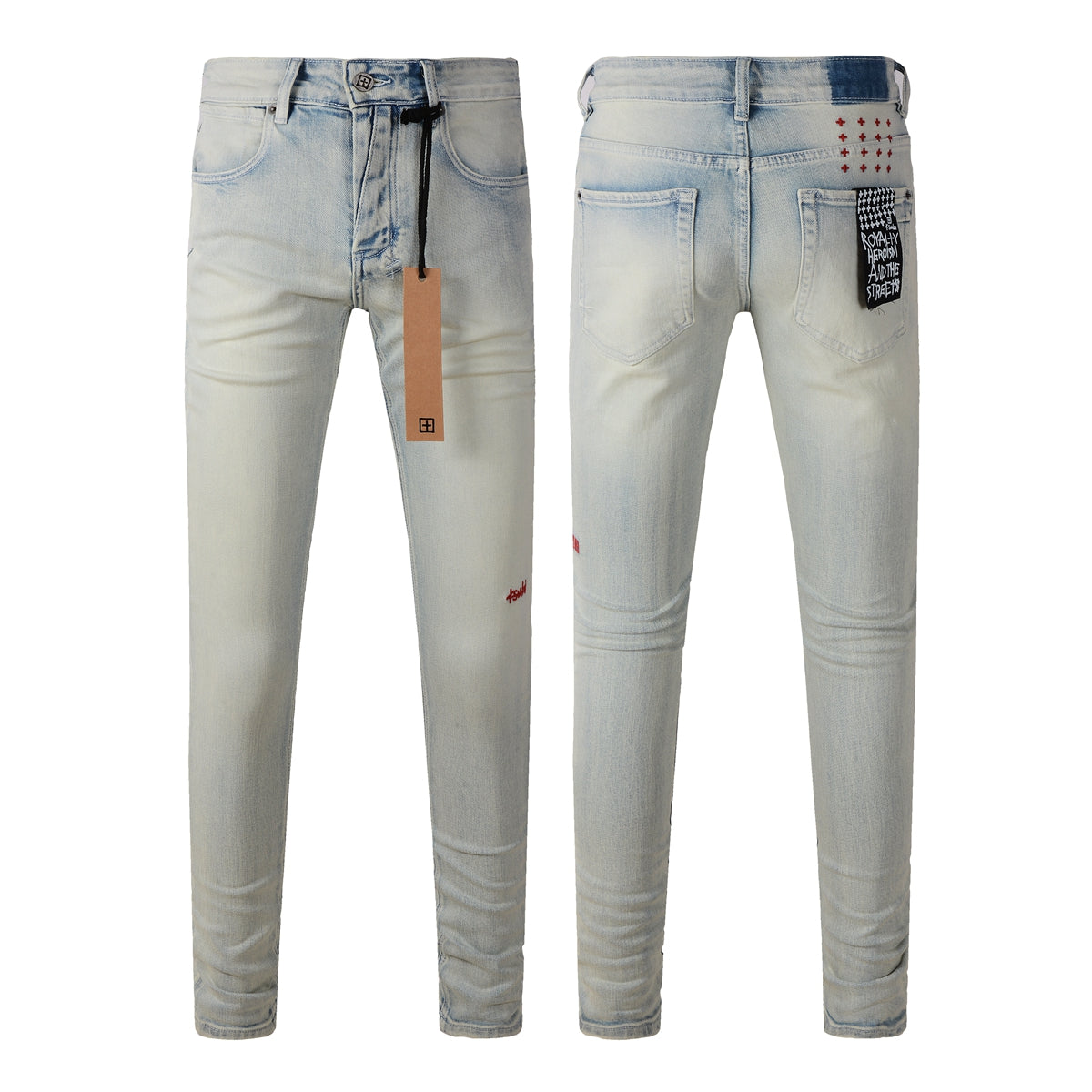 Slim Fit Jeans with Faded Details 3017