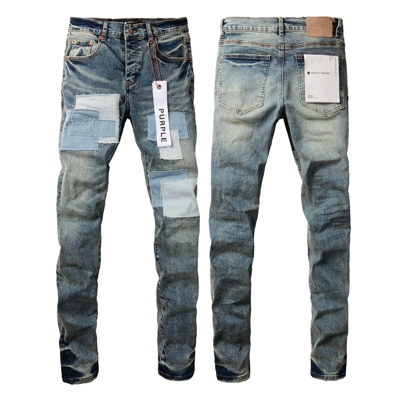 Jeans pour hommes, pantalons en denim de créateur, jambe droite, streetwear rétro, pantalons de survêtement décontractés, pantalons de jogging, 9015 