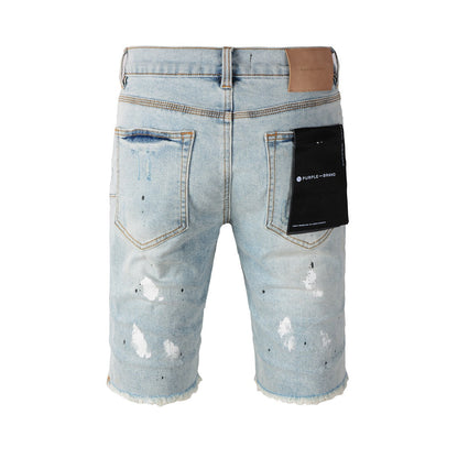 Nouveaux jeans pour hommes, personnalité, mode, Splash-Ink, vintage, jean short 5006 