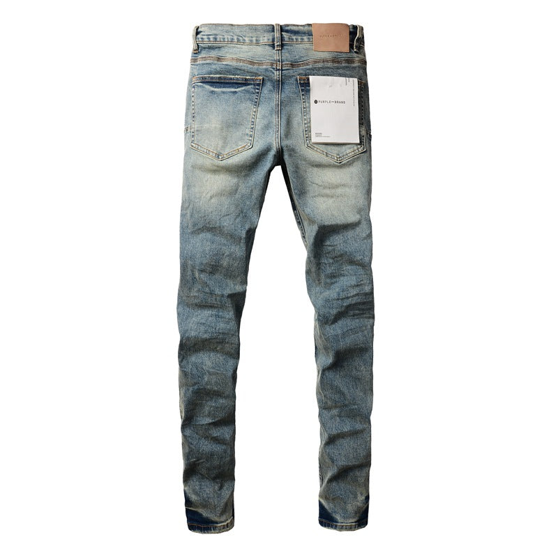 Jeans pour hommes, pantalons en denim de créateur, jambe droite, streetwear rétro, pantalons de survêtement décontractés, pantalons de jogging, 9015 