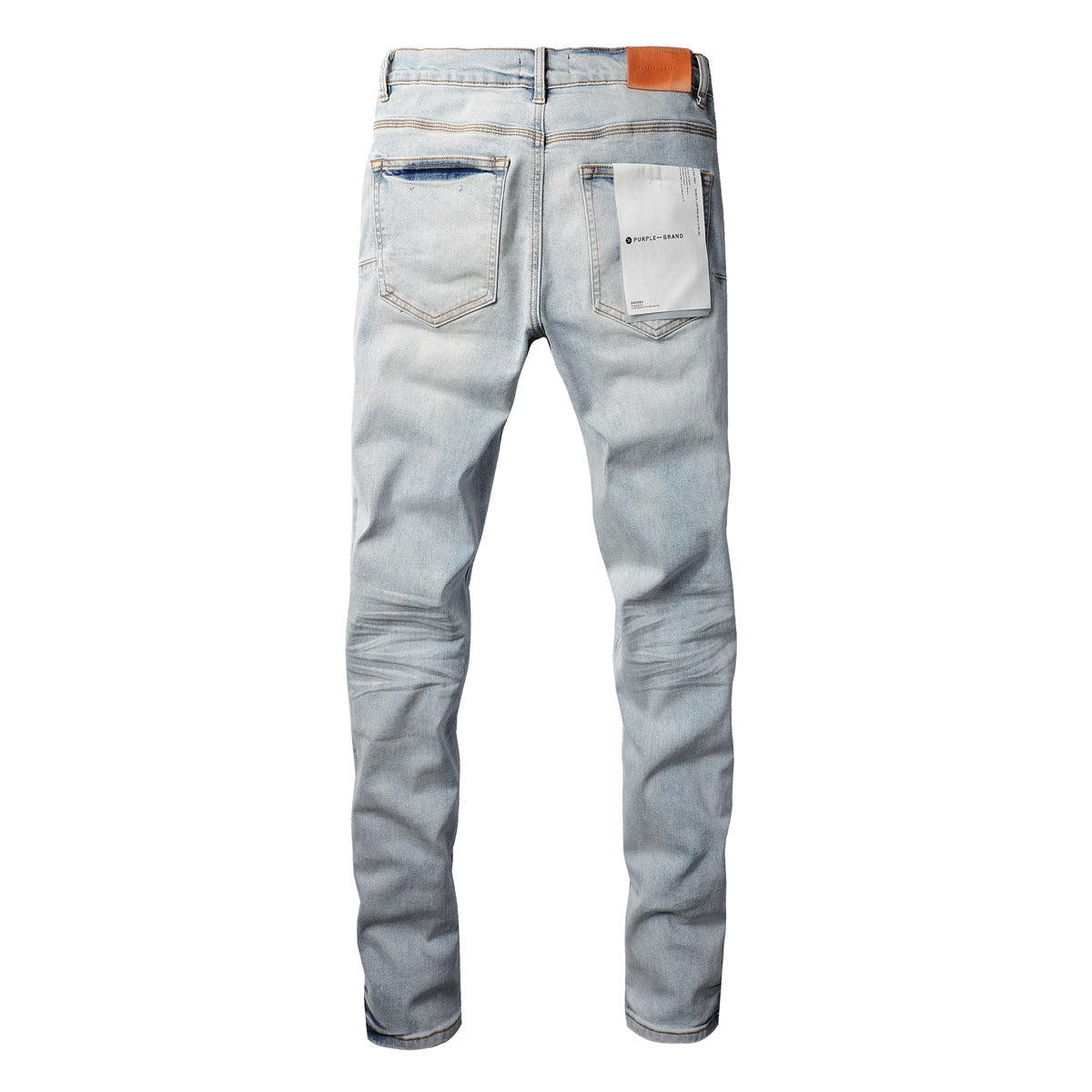 9048 Jeans pitillo morados para hombre con detalle roto - Pantalones de motociclista de mezclilla de moda con parches y diseño estampado Jeans morados 