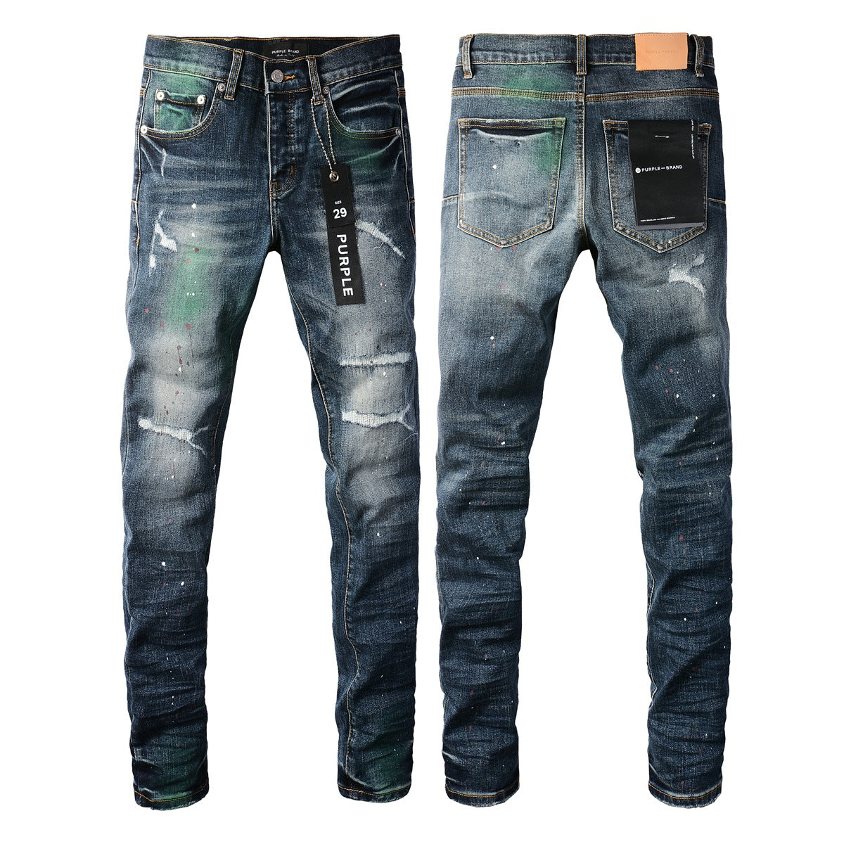 Jean stretch bleu 9070 avec élasticité moyenne et coupe longue 