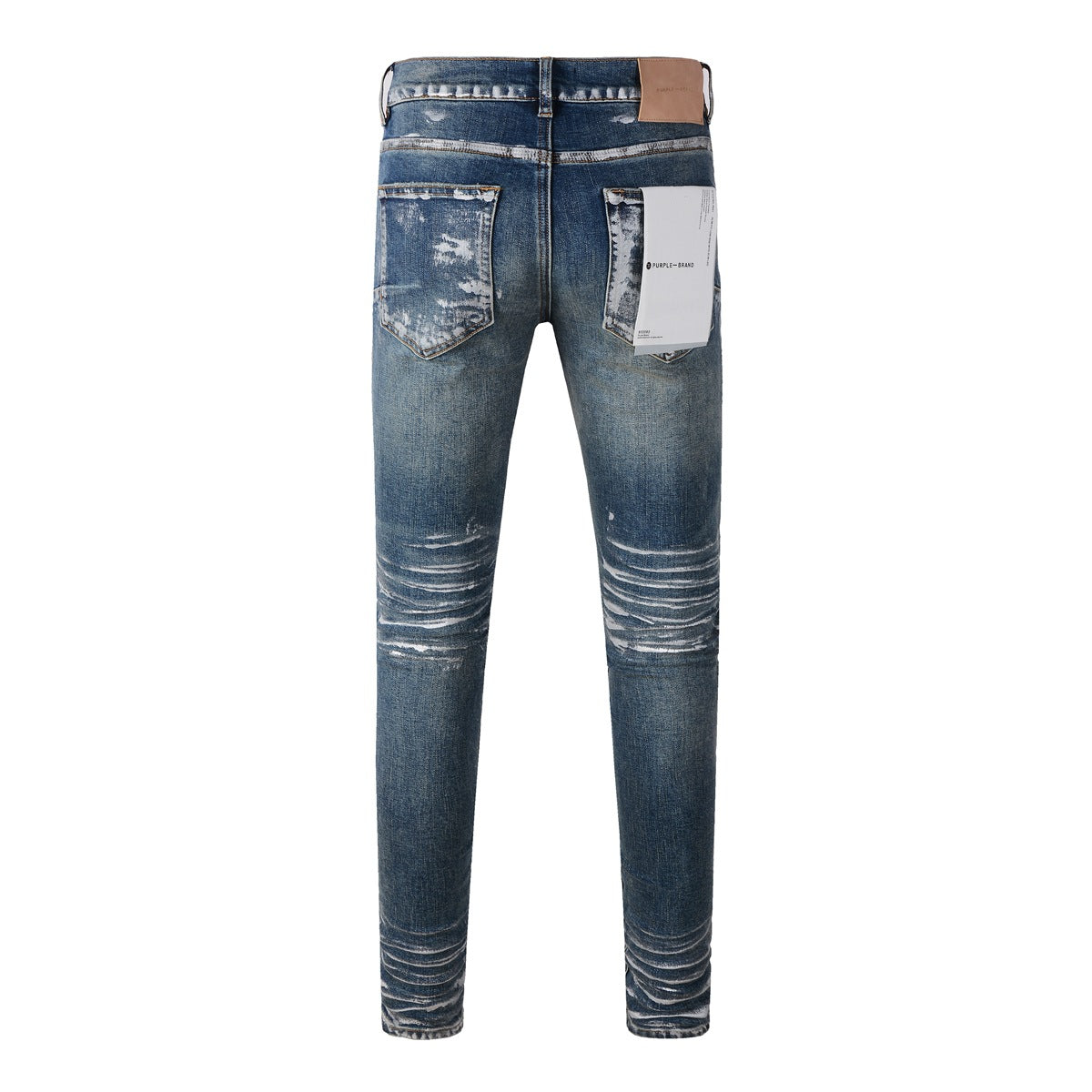 Jeans avec peinture claire et foncée, tendance mode vieillie, haut 9040 