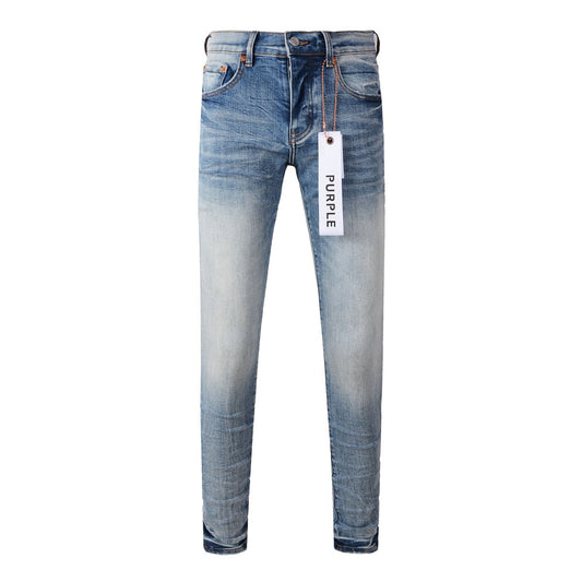 Jean streetwear classique pour homme, effet vieilli, noir et blanc, skinny 9016 