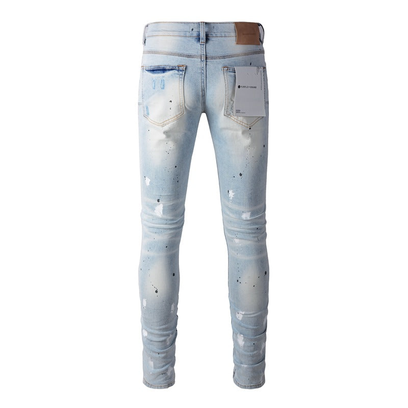 New Mens Splash-Ink Personality Fashion Jeans 9006