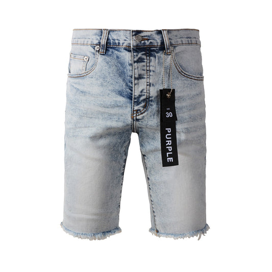 Short en jean gris argenté 5053 au design épuré et moderne 