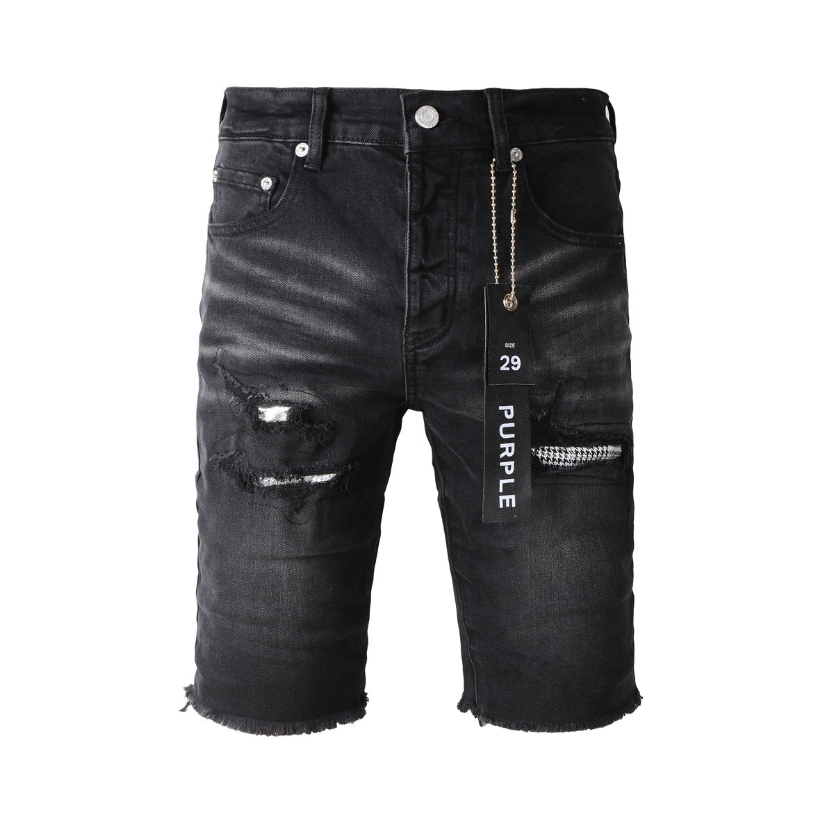 Shorts vaqueros negros 5001 de estilo clásico y ajuste cómodo 