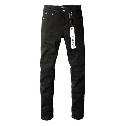 Pantalones vaqueros desgastados negros para hombre con rodillas rotas, estilo urbano, novedad 9023 