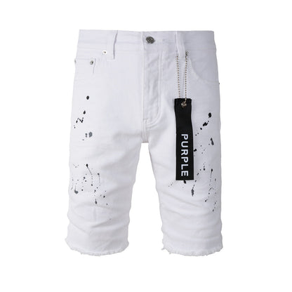 Le nouveau jean tendance pour homme avec trou pour la mode et le short en jean blanc 5021 