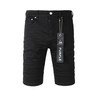 Pantalones cortos de mezclilla para hombre, estilo casual, mezcla de algodón, tejido lavado, estilo vintage, estilo callejero, estilo hip hop, con agujeros, 5023 