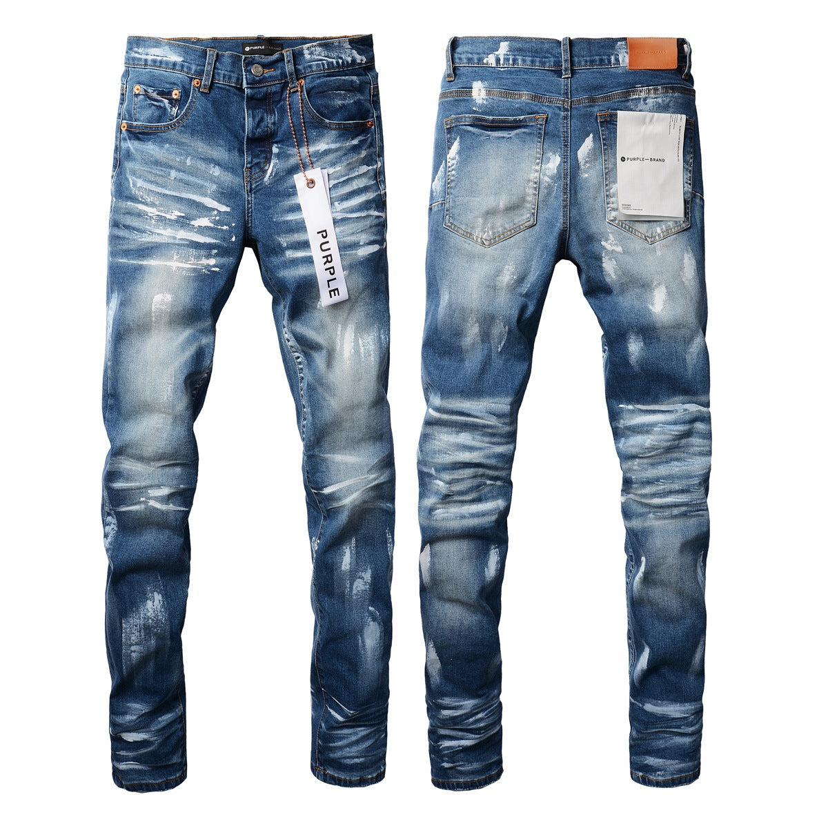 Jeans Homme Jeans Homme Pantalon Designer Noir Skinny Autocollants Délavé Clair Déchiré Moto (9062-9051) 