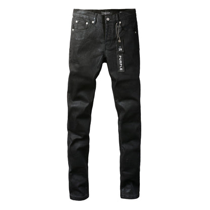 Fashion-Forward Black Jeans 9082 with Innovative Layered Design for a Bold Statement