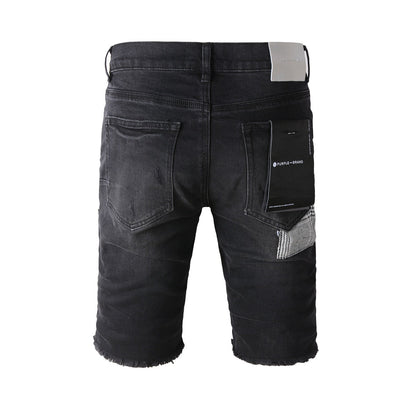 Short en jean noir 5001 au style classique et à la coupe confortable 