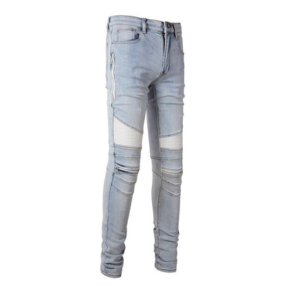 Jeans transfrontaliers Marque tendance Jeans rétro Style locomotive Jeans homme Slim #6630 