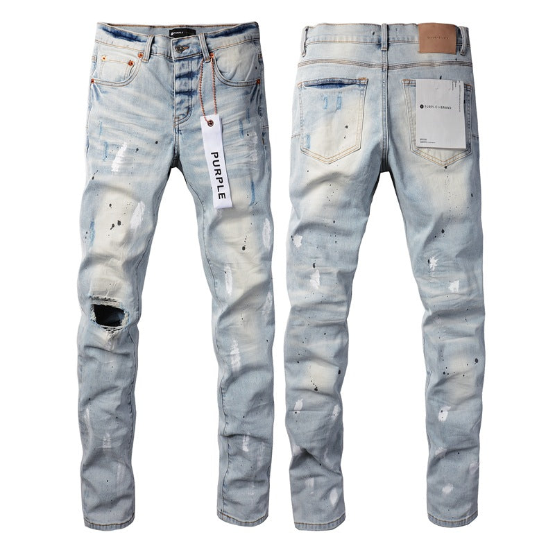 New Mens Splash-Ink Personality Fashion Jeans 9006