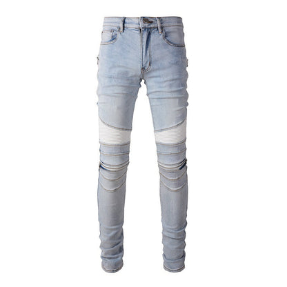 Jeans transfrontaliers Marque tendance Jeans rétro Style locomotive Jeans homme Slim #6630 