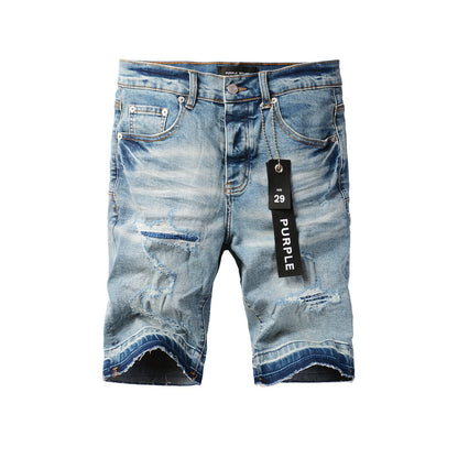 Short en jean bleu tendance 5013 avec une coupe confortable et un style moderne 