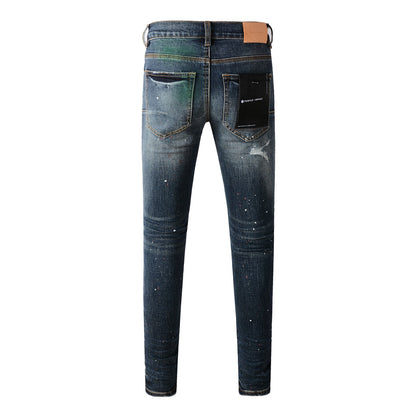 Jean stretch bleu 9070 avec élasticité moyenne et coupe longue 