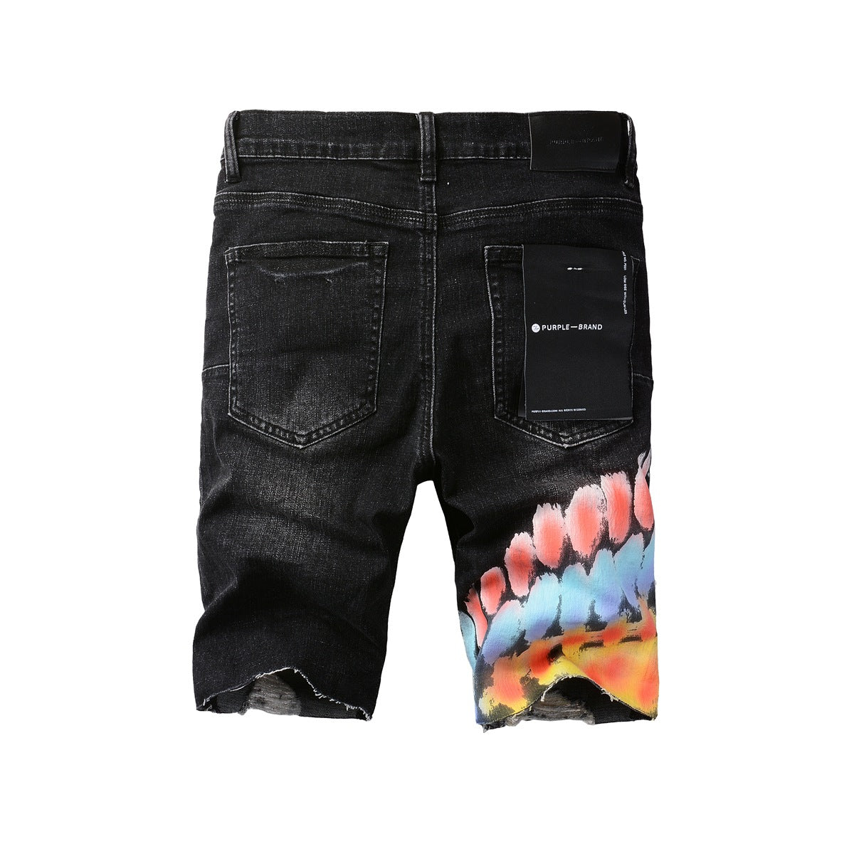 Short en jean noir 5085 au design épuré pour un look d'été stylé 