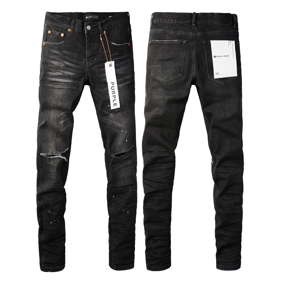 Jean déchiré noir pour homme, nouvelle mode, personnalité, 9035 